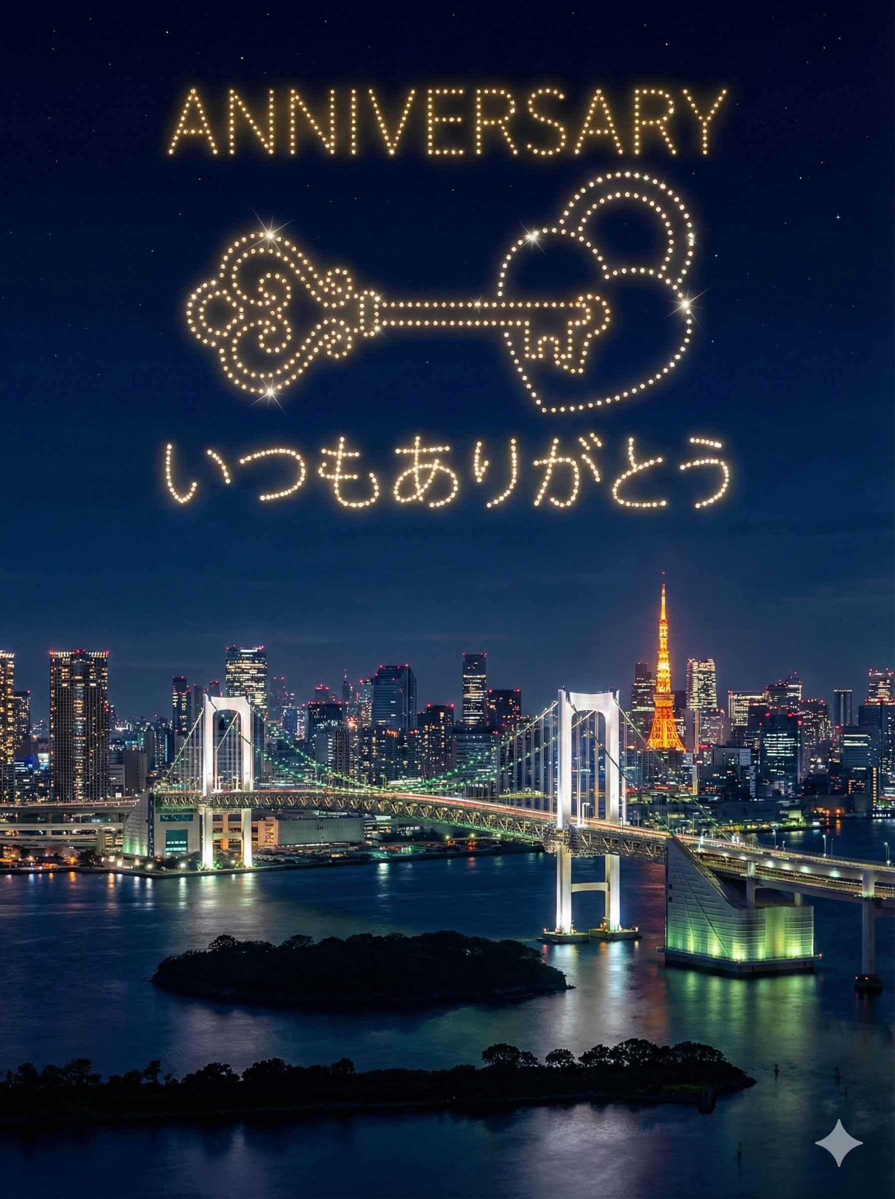 記念日の夜空演出